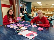 Carolynn K and Sierra G making Valentine's for ODM